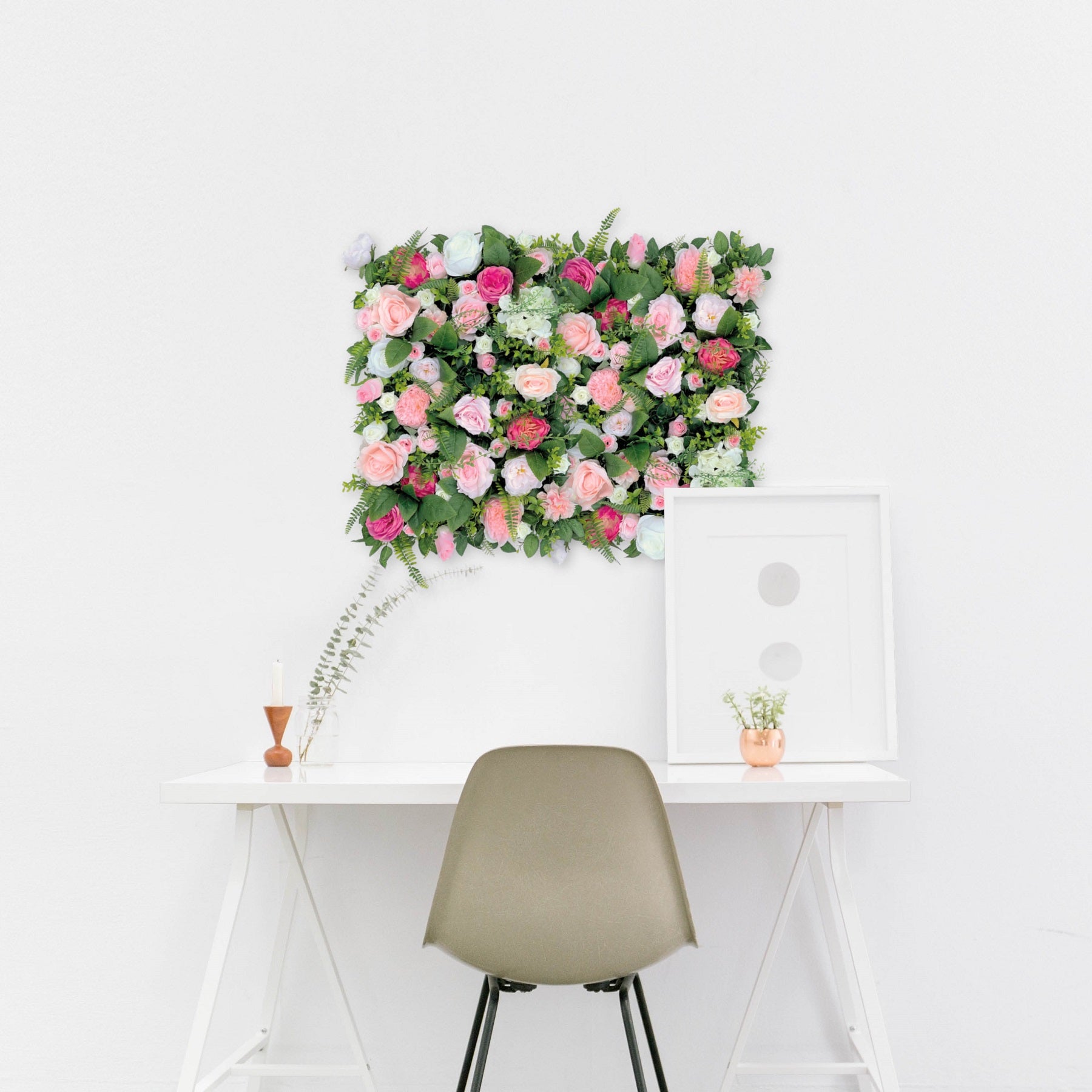 Blumenwand RASPBERRY GARDEN“ aus Realtouch Kunstpflanzen