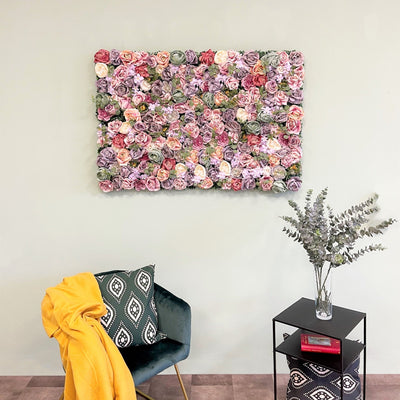 Blumenwand „HAZELROSE" aus Realtouch Kunstpflanzen
