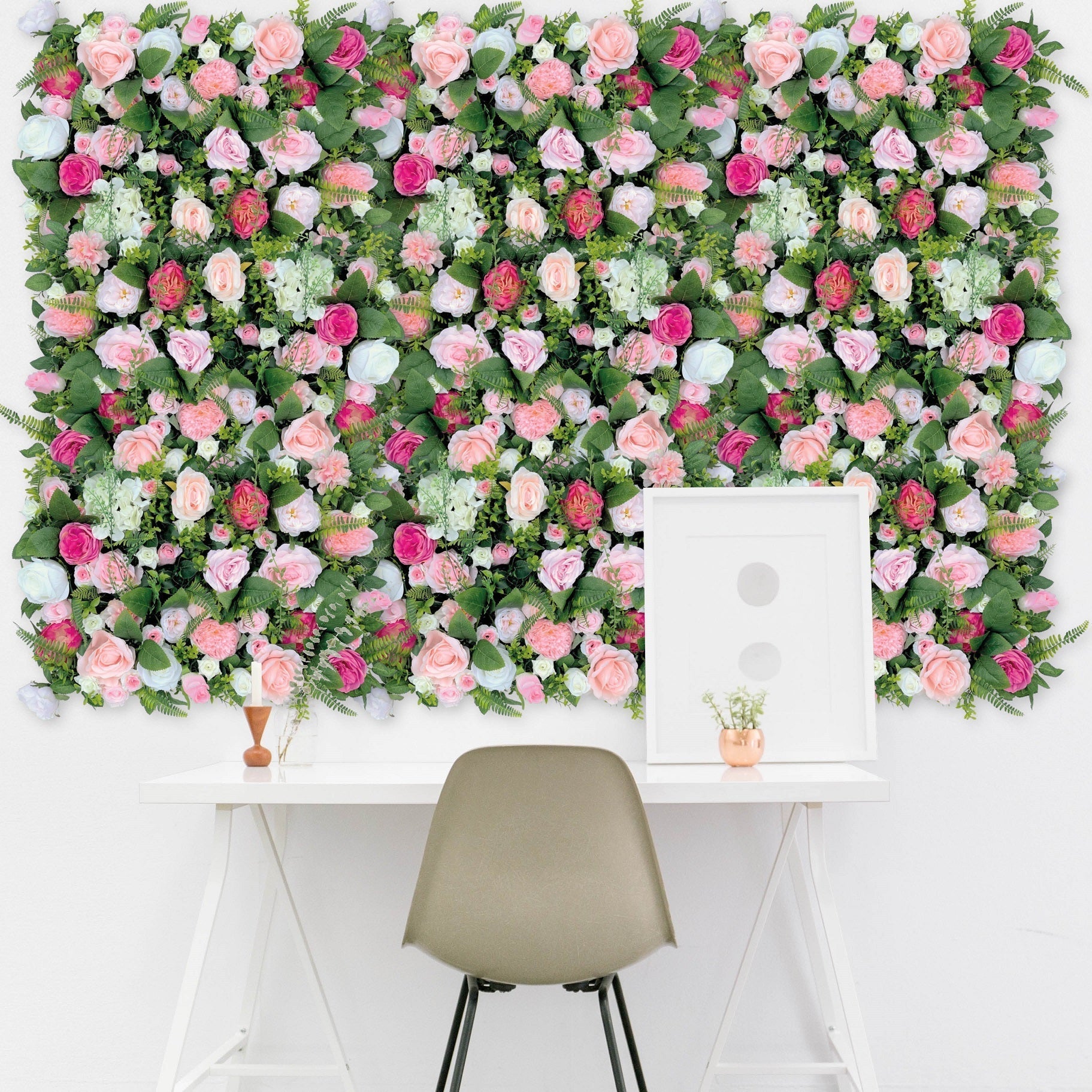 Blumenwand RASPBERRY GARDEN“ aus Realtouch Kunstpflanzen