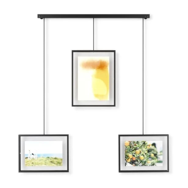 3er Set Bilderrahmen Exhibit Schwarz