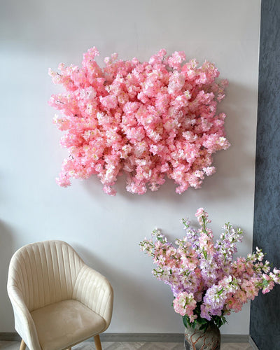 Blumenwand „CHERRY LADY" aus Realtouch Kunstpflanzen